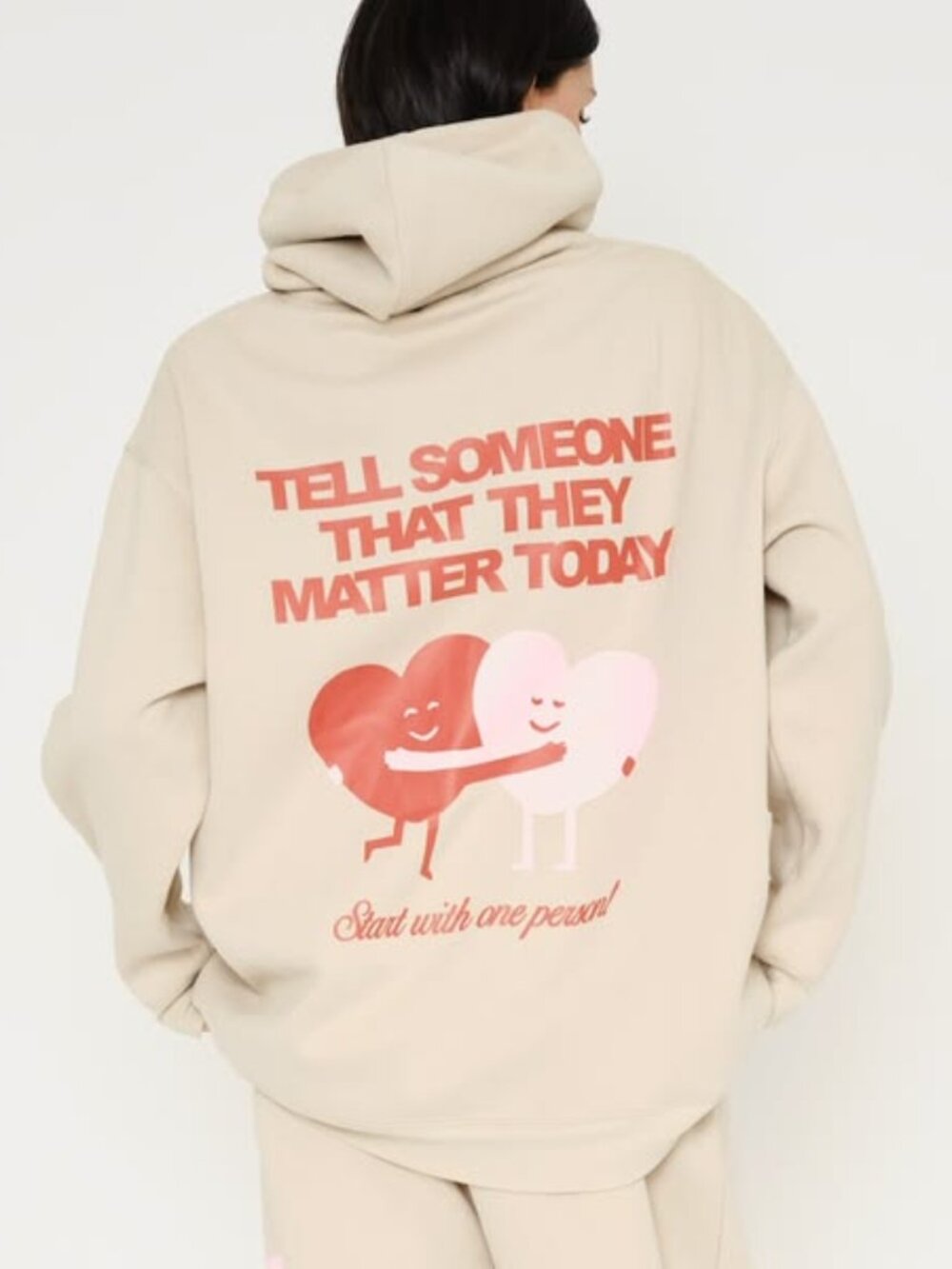 The Mayfair Group Women's Everyone Matters Heart Hoodie Size L/XL